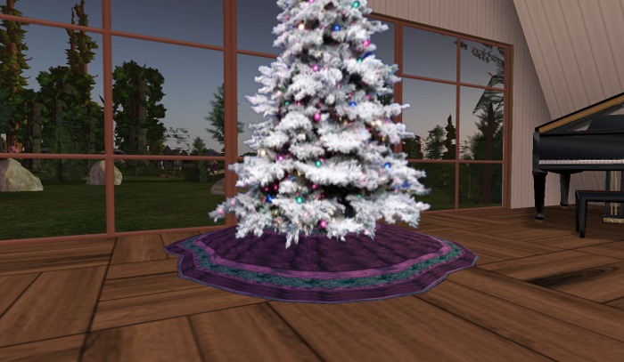 Sculpted Purple Pastels Tree Skirt