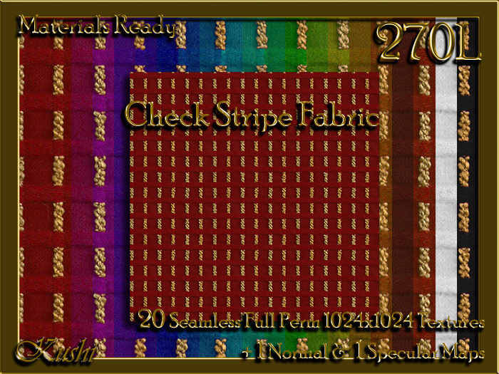 Check Stripe Fabric Seamless Textures Materials Ready Full Perms 1024x1024