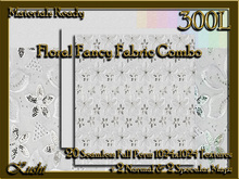 Floral Fancy Fabric Combo Seamless Textures Materials Ready Full Perms 1024x1024