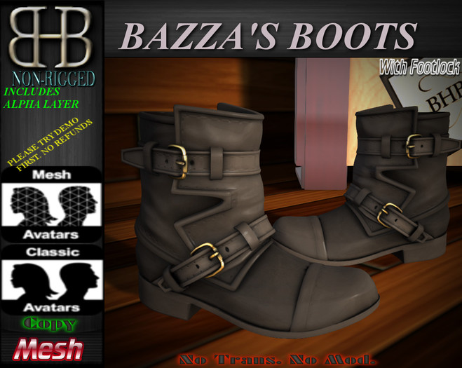 !!BHB!! (Sale) BAZZA'S STRAPPED GREY BOOTS