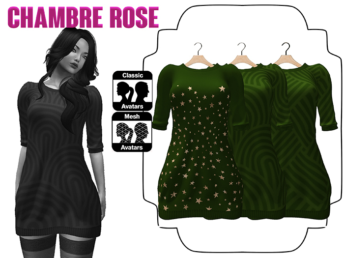 :-:Chambre Rose:-: ROBE PULL 1 VERTE PACK