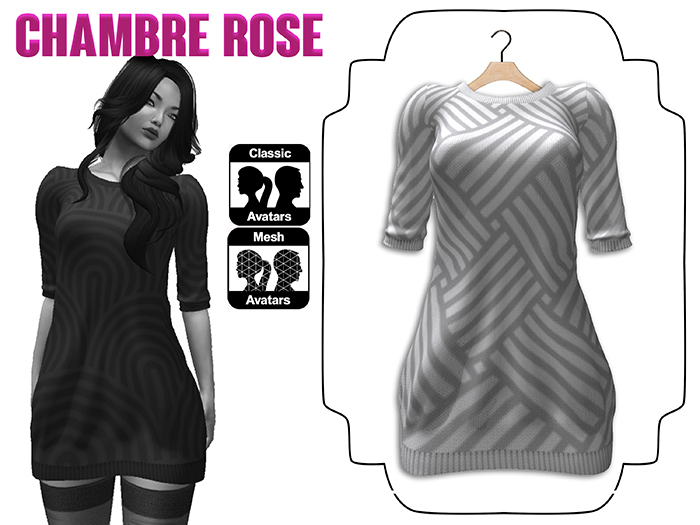 :-:Chambre Rose:-: ROBE PULL 1 BLANCHE GEO