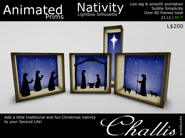 (Challis) Light Box Silhouette - Nativity - (DEMO)(BOXED)