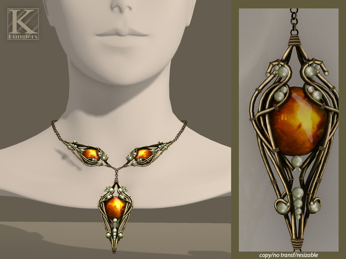 (Kunglers) Finrod necklace - Fire Opal