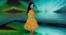 Yellow Stars Mini Dress