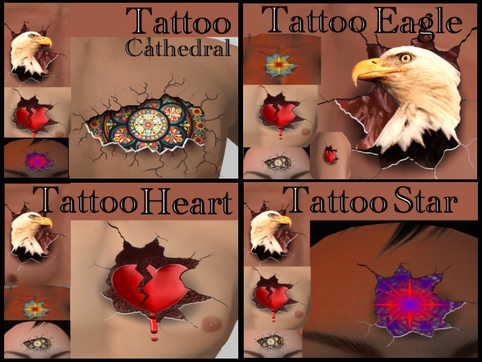 Tattoos Eagle Heart Cathedral Star