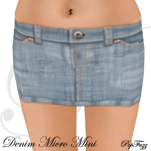 Denim Micro Mini Skirt by PopFuzz