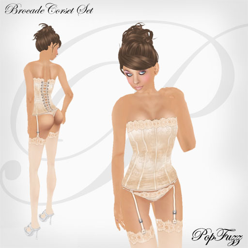 Brocade Satin Corset Fat Pack by PopFuzz