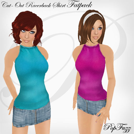 Cut-Out Racerback Shirt fatpack - tank tops