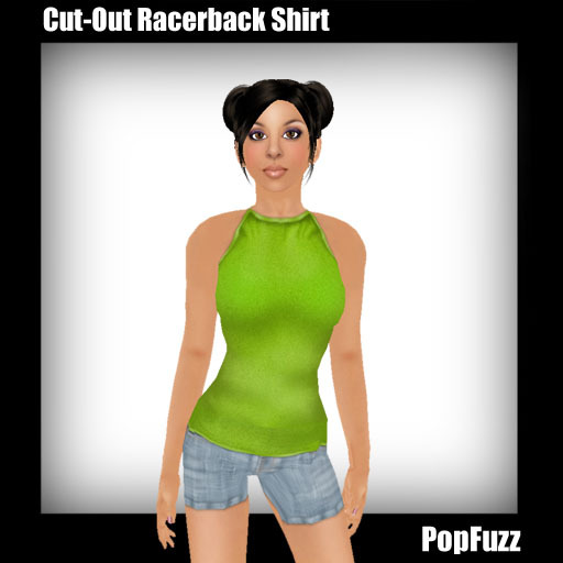 Lime Cut-Out Racerback Shirt by PopFuzz