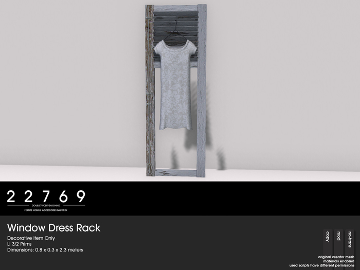 22769 ~ [bauwerk] Window Dress Rack