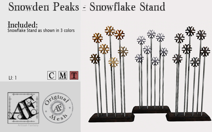 *AF* Snowden Peaks - Snowflake Stand