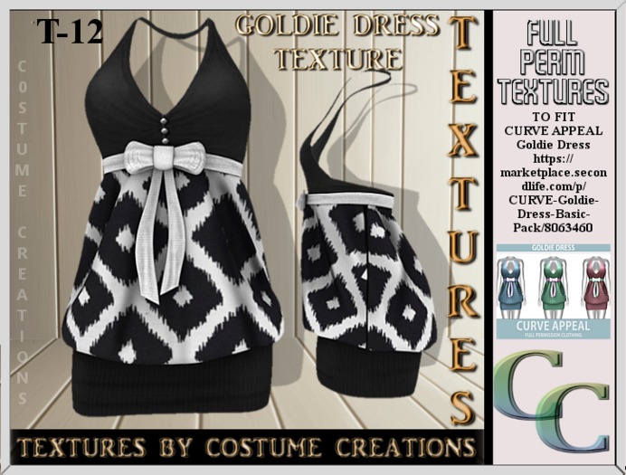 GOLDIE DRESS FULL PERM TEXTURE -PROMO TEXTURE