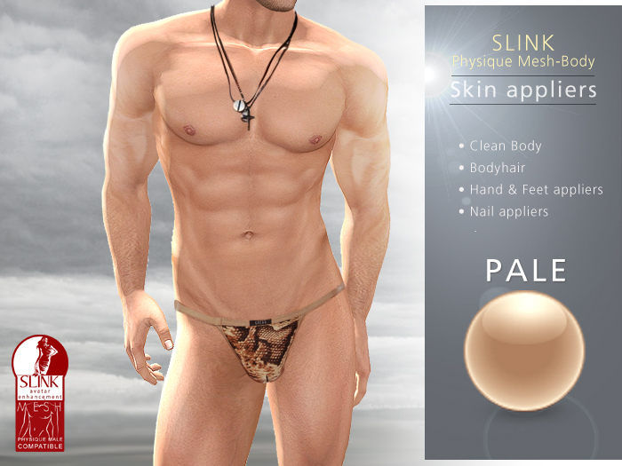 Redgrave - PALE / SLINK Physique-Body Skin Appliers (MALE )