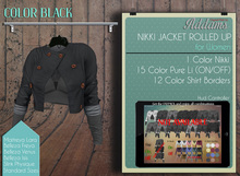 Addams - Mesh Jacket Roller Up & Shirt Nikki - Black