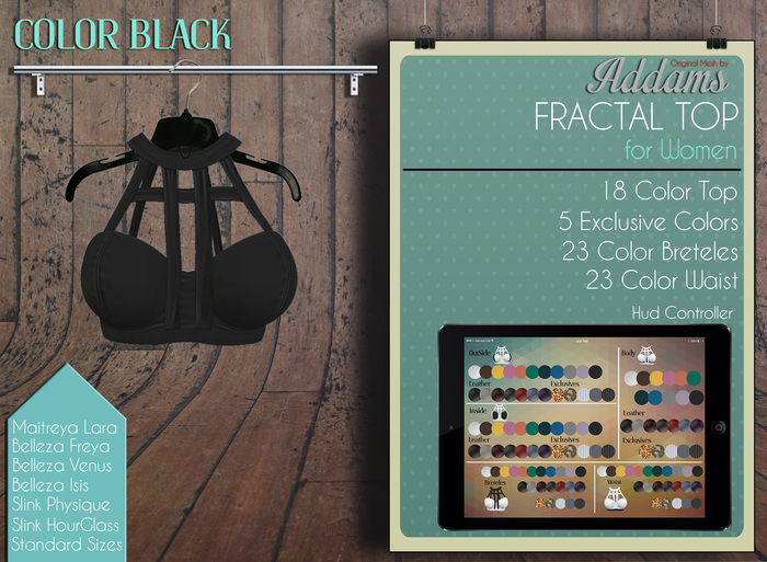 Addams // Fractal Top // Black