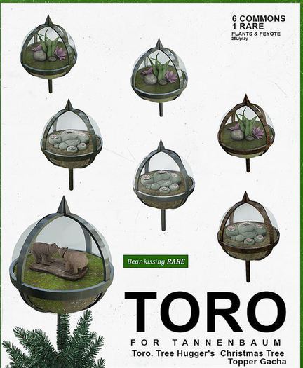 Toro. Tree Hugger's  Christmas Tree Topper - Peyote RUST