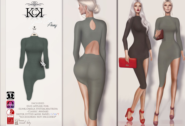 :::KC::: Julia Dress  Army