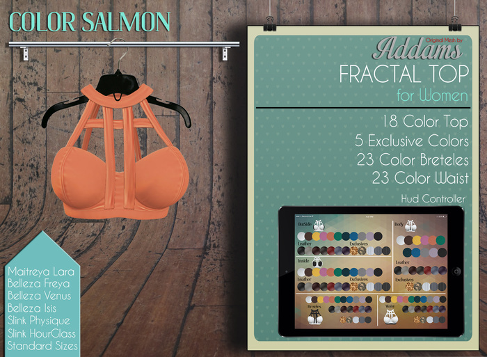 Addams // Fractal Top // Salmon