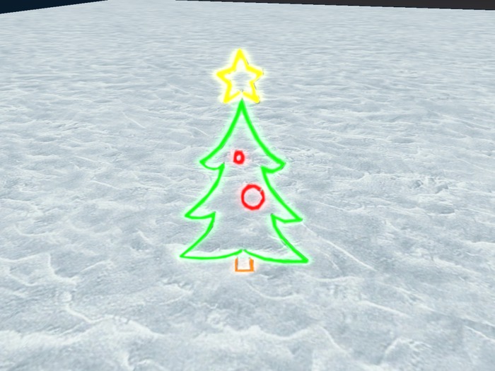 Neon Christmas tree with star