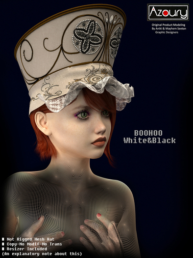 AZOURY - Boohoo Hat (White&Black)