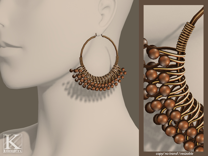 (Kunglers) Ciri earrings - copper