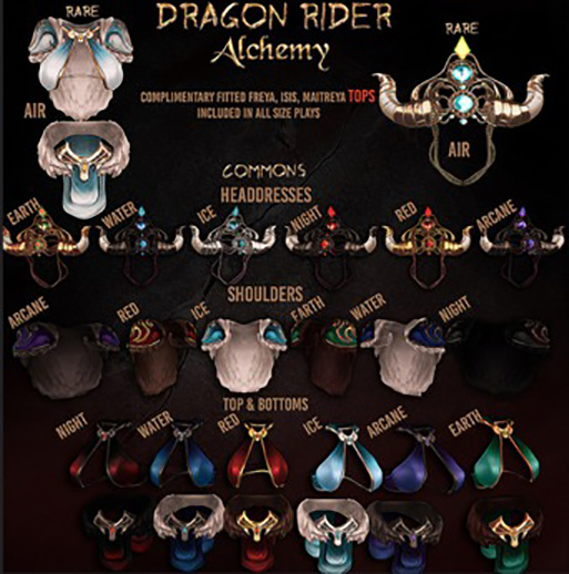 Alchemy - Dragon Rider - Shoulders - RED [box]