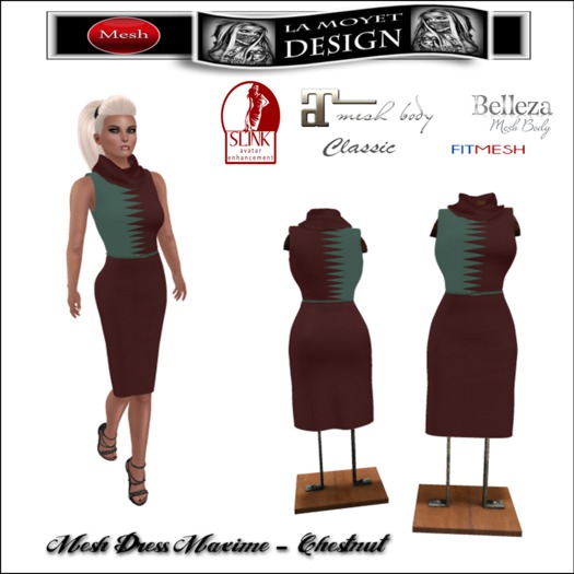 ~LM~Mesh Dress Maxime - Chestnut
