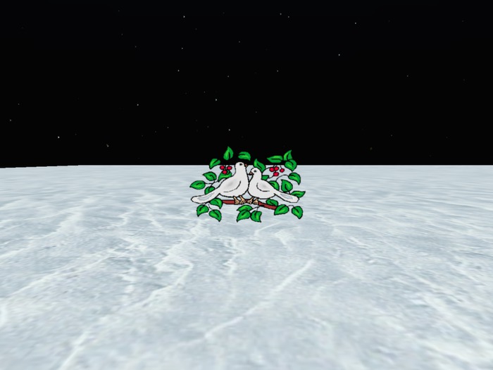 CHRISTMAS DOVES WITH HOLLY BERRY