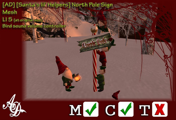[AD] [Santa's lil' Helpers] North Pole Sign (BOXED)