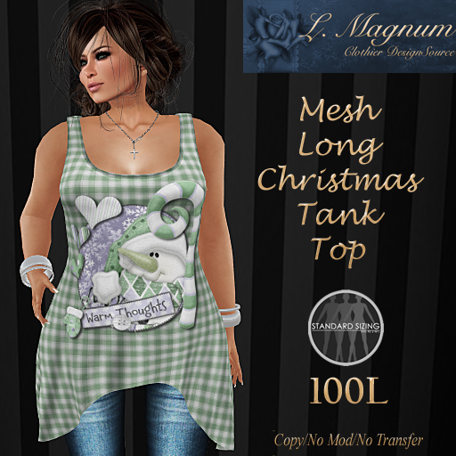 LMagnum Mesh Long Tank Top - Warm Thoughts Olive