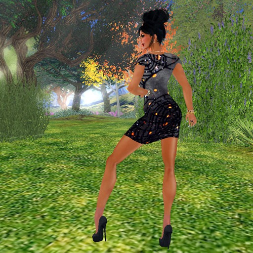 144 MESH YELLOW DRESS HALLOWEEN - knee length