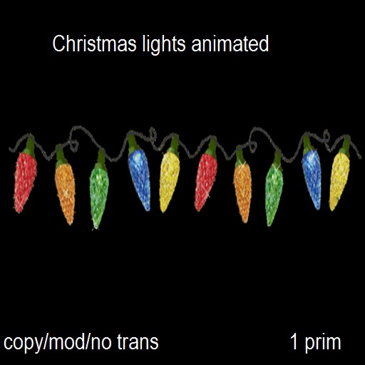 Second Life Marketplace Christmas Lights animated