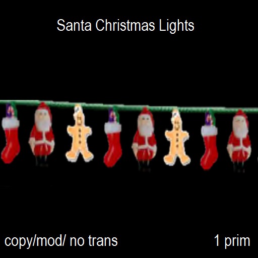 Santa Christmas lights