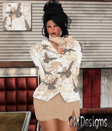 GMDesigns Victorian Butterfly Hostess Set