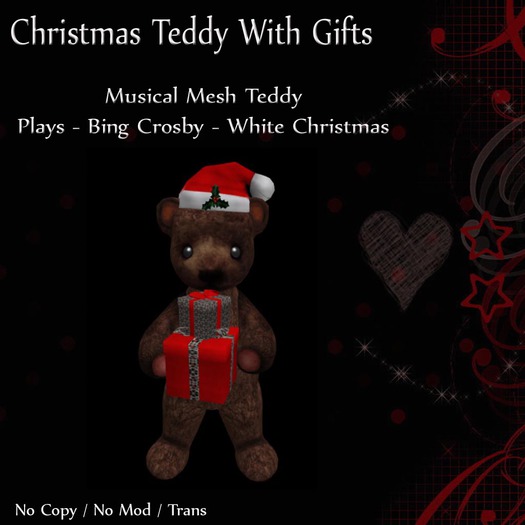 Musical Christmas Teddy With Gifts (Brown) 1