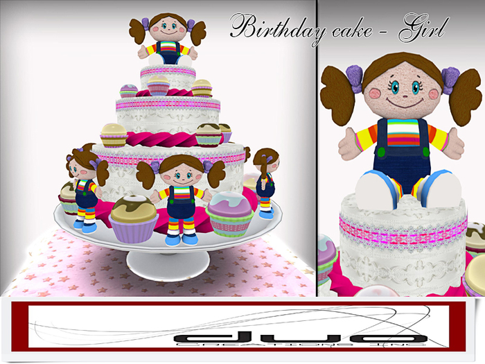 >> Duo >> Birthday cake - Girl