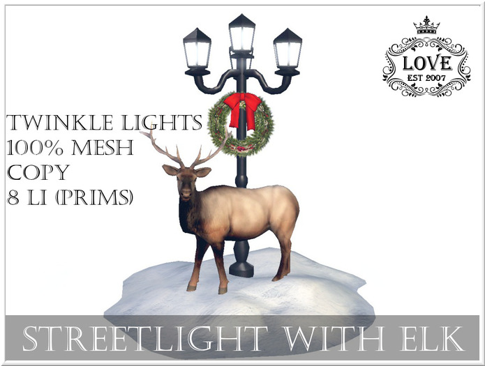 LOVE - STREET LIGHT AND PUPPY - CHRISTMAS