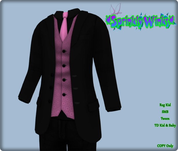 *S*W* Black Formal Tux *Pastel* (R & TD)