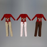 Rudolf Reindeer Mesh Pajamas (Fatpack)