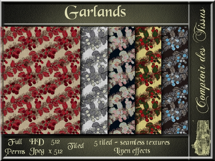 Garlands - 5 FULL PERMS Textures