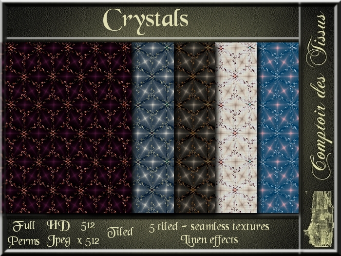 Crystals - 5 FULL PERMS Textures
