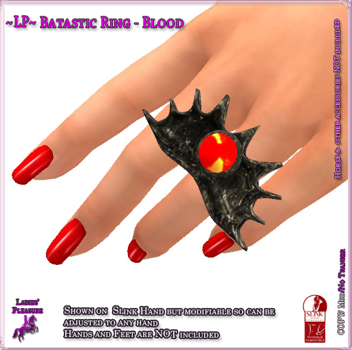 ~LP~ Batastic Ring - Blood BOXED