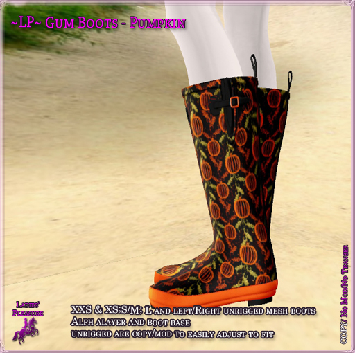~LP~ Unisex Gumboots (BOXED) Pumpkin