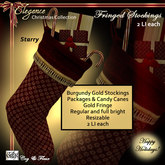 C&F Fringed Xmas Stocking - Starry - Filled 2 LI