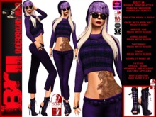 **GUTA PURPLE VERSION ROCKER WINTER STYLE COMPLET OUTFIT **