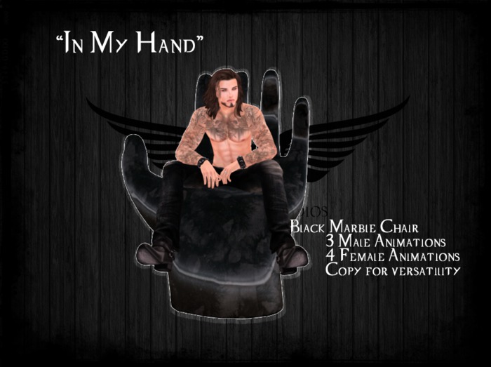 GSS - "In My Hand" Black Marble Chair (boxed)