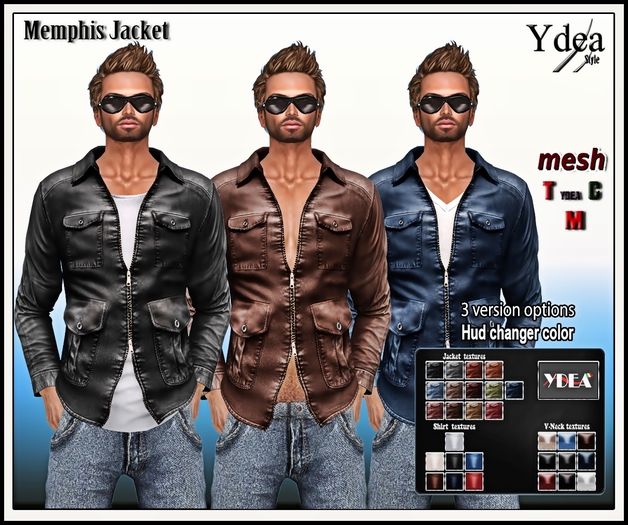 *Ydea* Memphis  Leather Jacket Men Multicolor