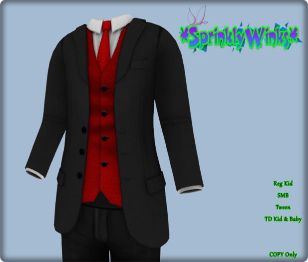 *S*W* Grey Formal Tux *Cherry* (R & TD)
