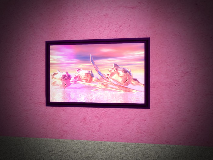 Metallic Roses  Wall Decor - Framed Art -  Picture boxed